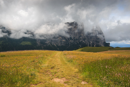 sciliar in the cloudsの写真素材
