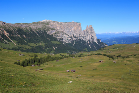 Sciliar from Alpe di Siusiの写真素材