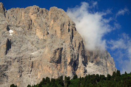 Sassolungo - Val Gardena (Dolomites)の写真素材