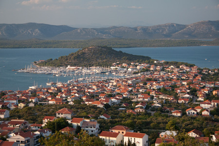view over the bay of Murter (Croatia)の写真素材