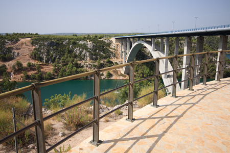 bridge over the river Krkaのeditorial素材