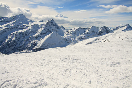 ski slope (Monte Rosa)の写真素材