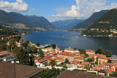 panorama of the city of Comoの写真素材