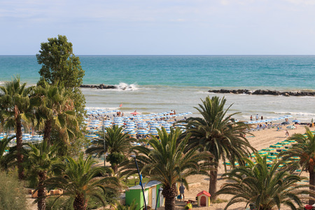beach of San Benedetto del Trontoの写真素材