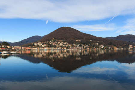 Ponte Tresa (Lake Lugano)の写真素材