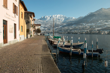 Peschiera Maraglio - Monte Isolaのeditorial素材