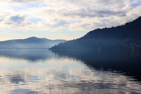 landscape of Lake Como from Tornoの写真素材