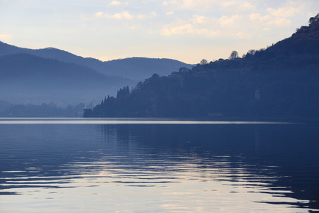 landscape of Lake Como from Tornoの写真素材
