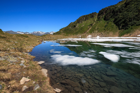 Lake of Prato - Switzerlandの写真素材