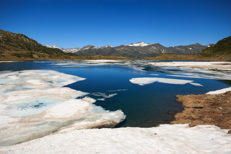Lake of Prato - Switzerlandの写真素材