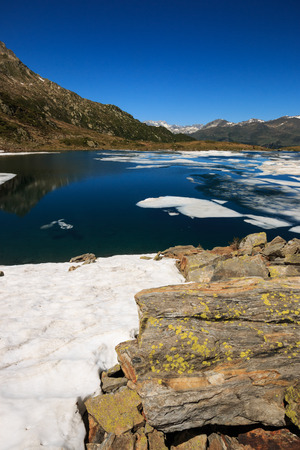 Lake of Prato - Switzerlandの写真素材