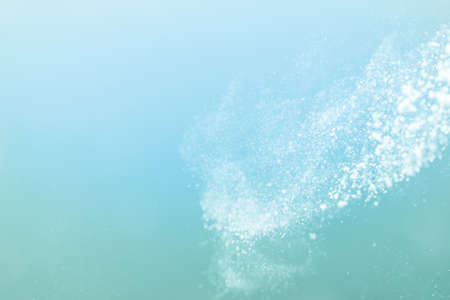 Abstract Blue bokeh defocus glitter blur background.