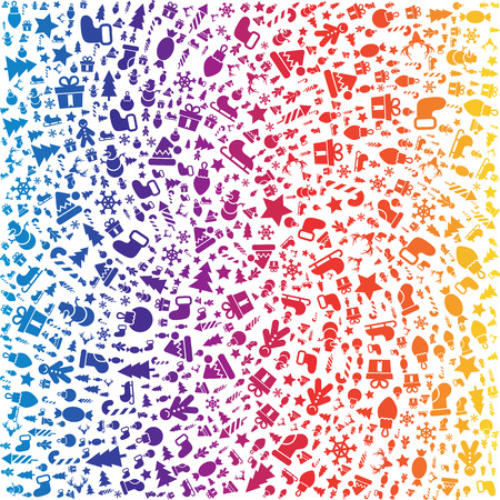 Merry Christmas pattern, Happy New Year background .Classic elements Christmas pattern winter background. Holidays icons.のイラスト素材