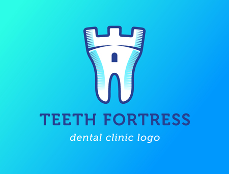 Health Dent design vector template flat style on gradient background.のイラスト素材