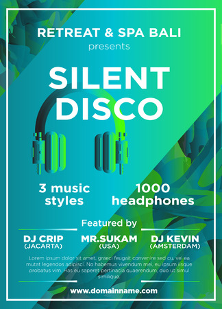 Night club party poster. Futuristic flyer design. Dynamic background with line shapes in motion. Eps10 vector template.のイラスト素材