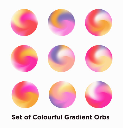 Liquid color covers set. Fluid shapes composition. Set of colorful futuristic orbs for futuristic design posters. Eps10 vector.のイラスト素材