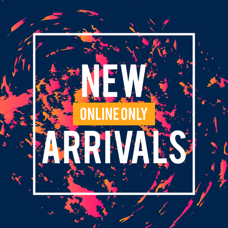 Sale web banners template for special offers advertisement. Liquid colors within different forms. New arrivals concept for internet stores promo. New arrivals web banners. Spring collection.