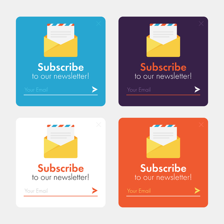 Text Box and Subscribe Button Template designのイラスト素材