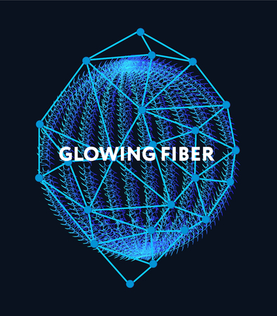 Abstract background with the glowing fiber effect. Vector design illustration. Futuristic card. Ciber technology design.のイラスト素材