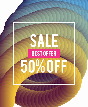 Sale web banners template for special offers advertisement. Discount offer. Super Sale concept. Liquid colors shapes with the hot text. Great sales concept. Bright colors. のイラスト素材