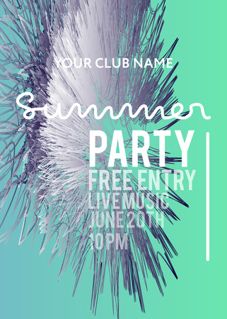 web banner or print poster for summer beach party. great concept for club and party promotion and advertisement.のイラスト素材