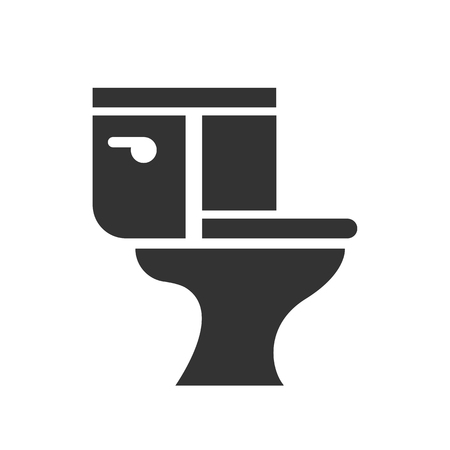 The WC icon, black glyth simple design. Please keep the toilets clean flat design informational plate. Vector illustration.のイラスト素材