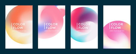 Abstract color covers. Set of bCKGROUNDS. Abstract gradient background. Wave blend pattern. Fluid...