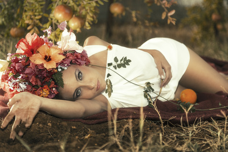 flower girlの写真素材