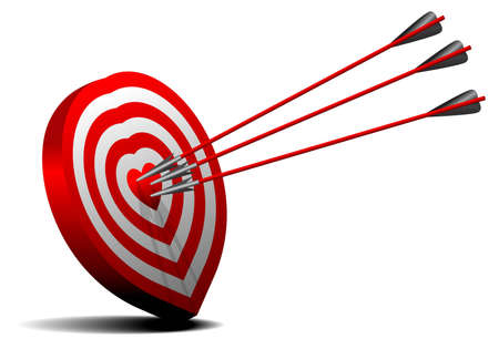 one heart targetのイラスト素材