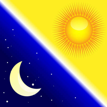 day and nightのイラスト素材