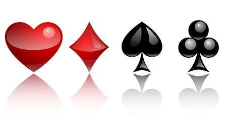 card symbols glassのイラスト素材