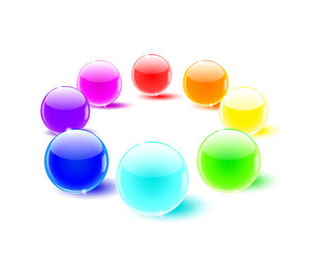 color balls perspectiveのイラスト素材