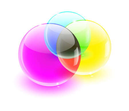 color glass balls color MIXのイラスト素材