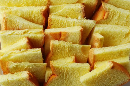 Toasted breads with butter.の写真素材