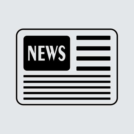 Simple vector illustration of newspaper display that can be interpreted as updated informationのイラスト素材