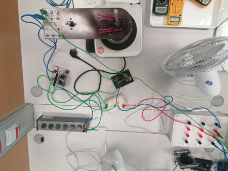 Interior of a modern radio-controlled laboratory, top view.の写真素材