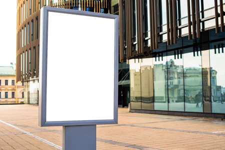 Advertising billboard with empty copy space screen background for promotional text message standing...