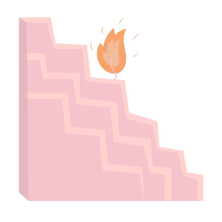 paraffin scented handmade triangular stair candle for aromatherapyのイラスト素材