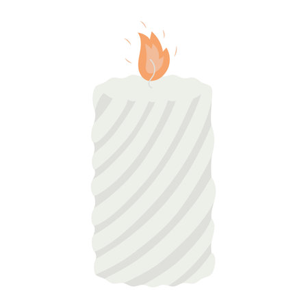 paraffin scented ribbed handmade candle for aromatherapyのイラスト素材