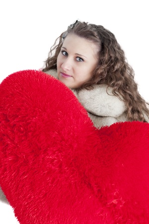 girl with a heartの写真素材