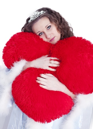 girl with a heartの写真素材