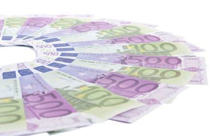 notes 100 and 500の写真素材