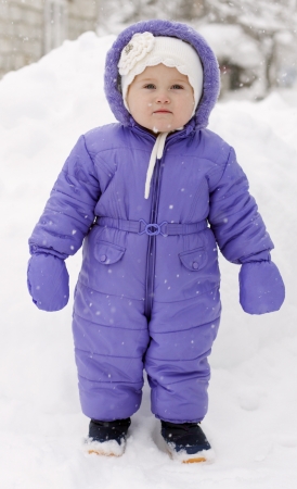 little girl in winteの写真素材