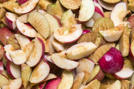 sliced ââapples close-up as backgroundの写真素材