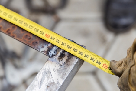 measured with a tape measure