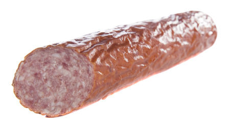 sausage closeup on whiteの写真素材
