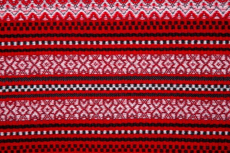 fabric with national patterns closeup