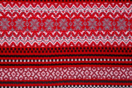 fabric with national patterns closeup
