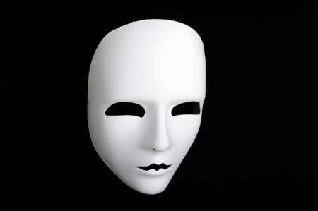 neuta white mask on a black backgroundの写真素材