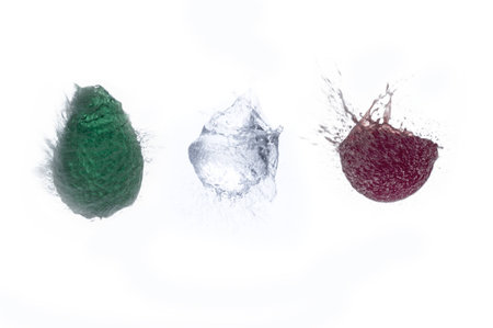 colorful splash on a white backgroundの写真素材